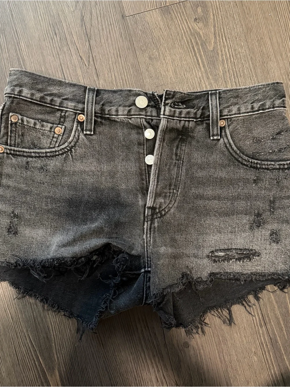 Levi's Black 501 Cutoff Jean Shorts